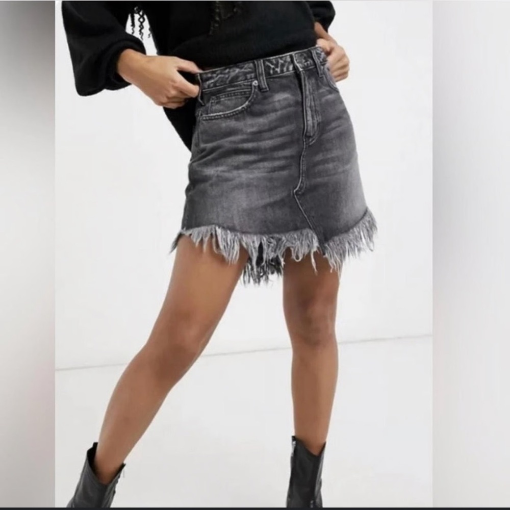 NWOT We The Free Bailey Denim Skirt 27